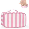 Bolsa de Cosméticos de Viagem Grande Capacidade Transfronteiriça, Bolsa de Mão Portátil Fofa, Necessaire Pequena Floral, Bolsa de Armazenamento de Maquiagem de Camada Dupla