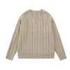 Novas malhas de outono e inverno do Urso Mágico, suéter gola V estilo retro americano old money, blusa básica trançada casual para homens