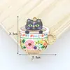 Acessórios para Joias DIY Desenho Animado Japonês Gato Xícara de Chá Gato Pingente Charme de Liga Brincos Chaveiro Pequenos Acessórios