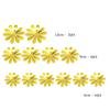 Nuevo 12 Girasol 3D Textura Metálica Transfronterizo Tridimensional Mariposa Decoración Floral para el Hogar Comercio Exterior