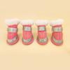 Zapatos para mascotas otoño e invierno botas de nieve con forro polar oso de peluche chihuahua terciopelo de cordero perro cálidos zapatos de algodón fabricantes
