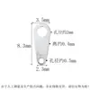 Plata de Ley S925 Corazón Gota de Agua Oval Palabra Impresa Cadena de Cola Hebilla Hoja de Plata Lisa Accesorios de Conexión para Pulsera DIY