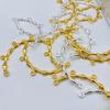 Joyería de Aleación Accesorios DIY Nudo de Bambú Liso Loto Media Pulsera Tubo Curvo Accesorios Pulsera Hecha a Mano Joyería Creativa Personalizada
