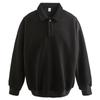 400g suéter pesado masculino outono maré marca ins lapela solta casaco cor sólida simples camisa polo manga longa cinza