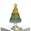 Nuevo Árbol de Navidad Inclinado de 8.5cm Envuelto en Alambre Árbol de Navidad Envuelto en Alambre de Vidrio Zibo Exhibición de Artesanías de Vidrio Navideñas