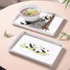 Diário Panda da Colina Louça de Melamina Atacado Bandeja Estilo Luxo Leve Bandeja de Chá Bandeja de Armazenamento Bandeja Especial para Hotel Restaurante