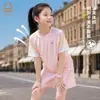 Traje Deportivo Fresco y Transpirable para Niños, Seda de Hielo Secado Rápido Estilo Verano Delgado Protección Solar UPF50+ Manga Corta Pantalones Cortos para Niños y Niñas