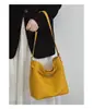 Bolsa Tote Casual para Viajes Diarios para Mujer, Bolso Cubo Tipo Kelly de Cuero Genuino, Nuevo Bolso Cruzado Versátil para Debajo del Brazo Fábrica