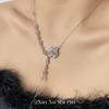 Nova Camélia Colar Cheio De Diamante Pétala Clavícula Cadeia Oco Pingente Das Mulheres Luz De Luxo Nicho Design Colar de Alta Qualidade