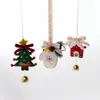 Árbol de Navidad Grande de Fieltro de Lana Decoración Colgante de Regalo Colgante Pequeño Coche de Navidad Colgante Decoración Navideña Colgante de Campana