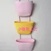 Cesta Organizadora de Armazenamento para Parede de Casa, Organizador de Bagunça, Cesta Suspensa de Três Camadas, Cesta Trançada de Parede, Organizador Ecológico Feito à Mão