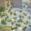 Amazon Luces de Cadena LED Producto Nuevo Luces de Guirnalda de Hojas Verdes Simuladas Luces de Cable de Cobre Boda Jardín Luces Decorativas de Hoja de Eucalipto
