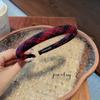 Faixa de cabeça xadrez listrada outono e inverno meninas grampos de cabelo temperamento simples coreia do sul dongdaemun mori super fada faixa de cabeça acessórios para cabeça