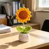 Regalo para el Día del Maestro: ramo de girasoles artificiales, planta en maceta, decoración de escritorio, regalo para estudiantes y niños para dar a los maestros