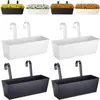 Vasos Quadrados de Metal para Pendurar para Jardim e Plantas Verdes, Floreiras para Exportação, Vasos de Flores para Jardinagem para Grades de Varanda e Cercas, Transfronteiriço