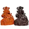 Talla en Madera de Ébano de Zhao Gongming Montando un Tigre, Figura Decorativa para el Hogar, Decoración de Empresa, Artesanía, Regalo de Apertura
