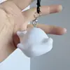 Chaveiro de Urso com Líquido DIY Chaveiro de Coelho com Líquido Bruto Branco Atacado Urso de Cabeça Grande Urso Bloco de Montar Homem-Espaço Pequeno Leite Dragão