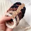 Urso bonito rotulagem faixa de cabelo 2 yuan loja estilo coreano acessórios para o cabelo cocar elegante de pelúcia torção elástico feminino corda de gravata de cabelo