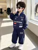2179 Conjunto de Otoño para Niños 2026 Nueva Ropa Deportiva para Niños Sudadera con Cuello Alto de Primavera y Otoño para Bebé Conjunto de Dos Piezas Moderno