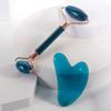 Cross-Border Double-head rolo de resina relaxamento facial massagem stick coração em forma de olho canto verde esmeralda rolo stick terno