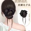 Postizo para Moño Pinza de Garra Goma para el Cabello Herramienta para Peinado de Moño Natural Esponjoso Postizo para Moño Bajo