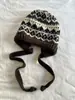 Gorro Pasamontañas Pequeño para Adelgazar la Cara de Doble Uso para Mujeres, Calentador de Cabeza de Invierno Gorro de Punto con Protección para las Orejas