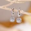 Rongyu estilo francês retro diamante incrustado luz luxo estilo brincos femininos diário viajante combinando brincos elegantes e requintados
