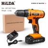Taladro eléctrico de litio Hilda de doble velocidad, taladro recargable tipo pistola, destornillador eléctrico multifuncional para el hogar, ventas directas de fábrica