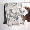 Bufanda Estampada Estilo Africano Novedoso y Trendy de Cachemira Imitación para Mujer Otoño e Invierno Moda de Viaje Chal Cálido de Alto Sentido