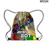 Nuevo producto 3D: Robot espacial Astro Bot, pantalones con bolsillo con solapa y cordón ajustable, mochila escolar portátil de gran capacidad con cordón ajustable, impermeable.