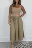 Vestidos Transfronterizos Europeos y Americanos Tallas Grandes para Mujer Vestidos de Playa de Verano Estilo Nuevo Sin Mangas de Longitud Media