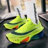 Tênis Masculino Tricotado Flyline Tênis de Corrida com Amortecimento de Ar com Placa de Carbono Absorção de Choque Leve Tênis Esportivo Sola Macia Tênis de Corrida de Maratona para Mulheres