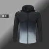 Nueva Chaqueta Deportiva de Primavera y Otoño 2025 Ropa Cruzada para Hombre con Bloques de Color Sudadera con Capucha Ropa para Correr al Aire Libre y Fitness Top de Manga Larga