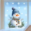 Dh046 Zanahoria de Dibujos Animados Nariz Muñeco de Nieve Navideño Dibujo Animado Pegatina Estática para Ventana Pegatina para Ventana de Vidrio Fiesta Navideña