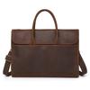 Portafolio Retro de Moda para Hombre de Negocios de Piel de Vaca Bolso de Oficina de Cuero de Caballo Loco de Gran Capacidad para Negocios para Hombre Bolso de Cuero