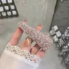 Pinza Triangular para Cabello con Pedrería Completa para Mujer, Accesorio para el Cabello Brillante con Pedrería, Pinza para Flequillo Lateral Estilo Coreano Ins, Adorno para el Cabello