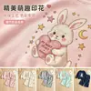 Roupa de Desenho Animado Infantil: Conjunto de Moletom com Estampa de Desenho e Calça Wide Leg para Meninas, Macacão Esportivo de Gola Redonda para Bebê Venda por Atacado