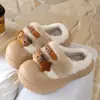 Pantufas de algodão fofas em formato de gatinho para mulheres, adequadas para outono e inverno, com forro de fleece adicional para aquecimento, podem ser usadas em ambientes internos ou externos e são antiderrapantes. Também disponível como conjunto para casais