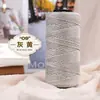 Hilo de algodón hueco redondo de 2 mm para tejer a mano DIY, bolsas de ganchillo, sombreros, cojines, pantuflas kit de materiales