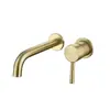 Ventas Directas de Fábrica de Artículos Sanitarios Tengbang, Grifo para Lavabo de Cobre de Alta Calidad Empotrado en Pared, Grifo para Lavabo de Proyecto Hotelero, Acabado Cepillado