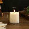 Vela LED Digital Boca Reta Controle Remoto Bala Parafina Artificial Vela Falsa Casamento Atmosfera Romântica Luz Decorativa