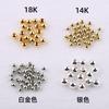 Pacote de 18K contas de cobre de cor dourada contas soltas contas de cerveja contas ocas contas de buraco grande contas de metal DIY contas de cobre material de pulseira