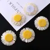 Joyería diy girasol de rafia accesorios tridimensionales flor tejida de paja sombrero de hierba flor de sombrero flor de zapato material para pendientes ninguno