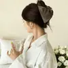 Pinza de Satín de Gama Alta para Cabello, Pinza Versátil de Color Sólido Simple Estilo Francés, Pinza de Tiburón Grande para Peinados Recogidos