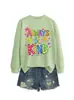 Sudadera casual y cómoda para mujer con estampado floral de grafiti "always be kind", elegante, para comercio exterior, sitio independiente Amazon eBay
