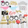 Accesorios para fotos de fiesta individual boda papel dorado de mano hombres y mujeres Unicornio Pájaro de Amor decoración nupcial