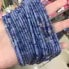 Cuentas sueltas redondas de ágata con forma de ojo de tigre de 2x3 mm, con patrón azul, accesorios de joyería para bricolaje, lote de productos semiacabados con cuentas