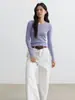 Camiseta interior de seda y lana para otoño e invierno para mujer, modelo nuevo 2026, suéter de punto simple y versátil, top ajustado de cuello redondo suave