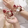 Flor de Pulso para Madrinha Flor de Mão para Noiva e Irmãs Grupo Senso Casamento Mori Casamento Super Fada Pulseira Coreana Flor