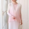 Calidad de Mostrador Otoño y Primavera Elegante Plisado Estilo Británico Ropa de Trabajo Color Elegante Estampado y Teñido Chaqueta de Moda